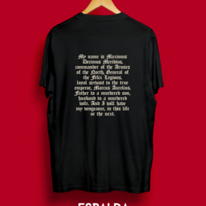 Remera Gladiador - Negra - Doble estampa